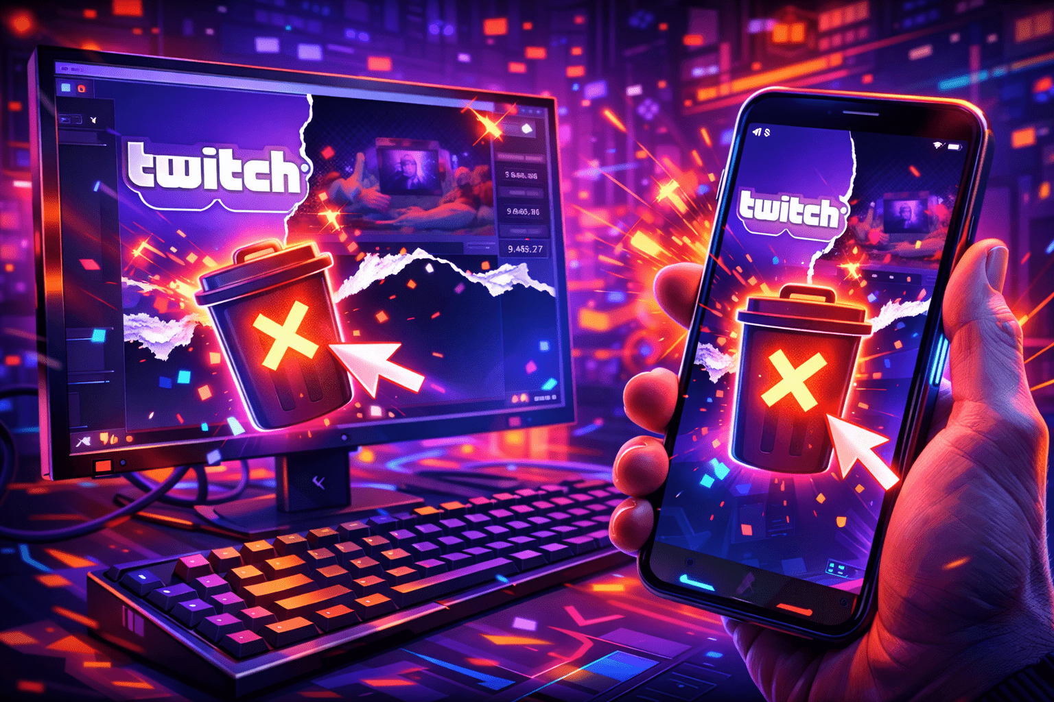 Как удалить трансляцию с Twitch