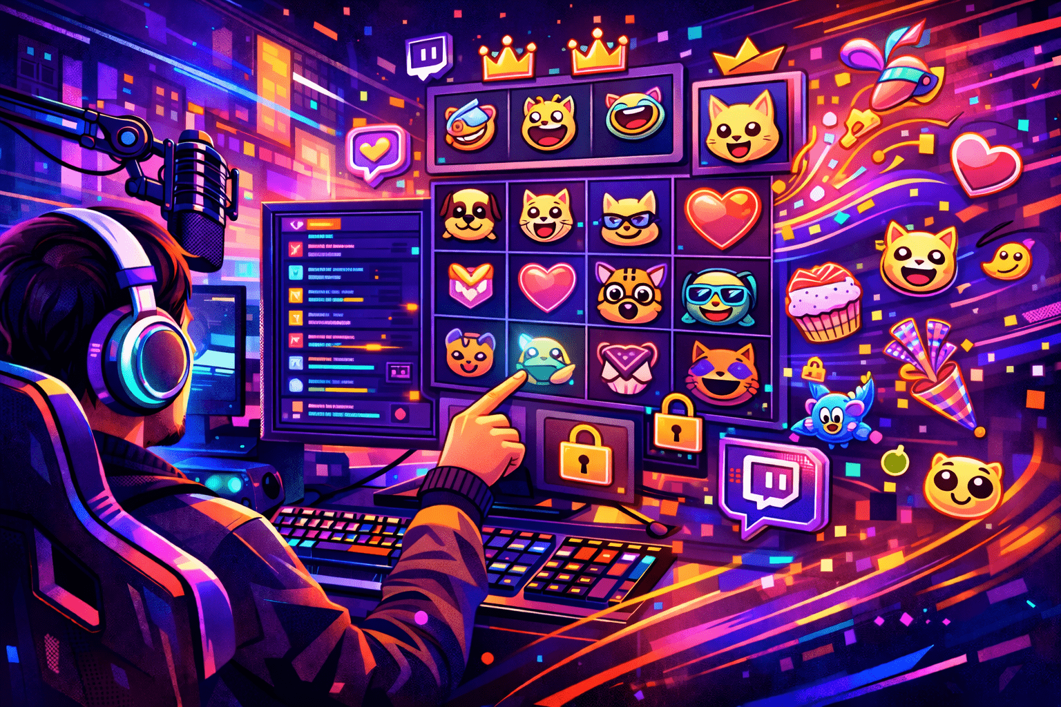 Смайлики для подписчиков Twitch: Как создать и загрузить эмоуты